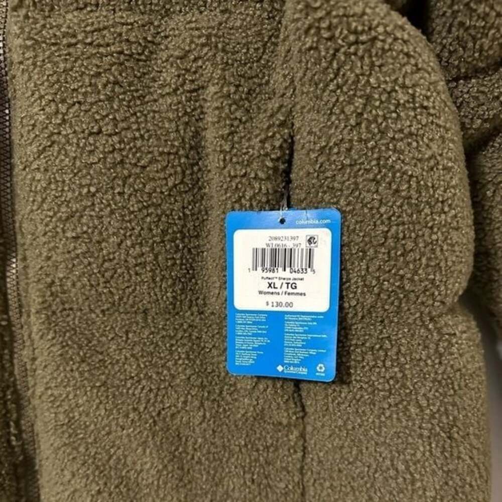 Women's Puffect Sherpa Jacket Size XL color Stone Green - Picture 4 of 7